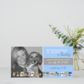 Ankündigung der neuen Adoption für Hunde (Stehend Vorderseite)