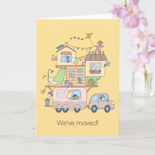 Ankündigung der neuen Adresse des Anhängers Gelbe  (Orchidee)