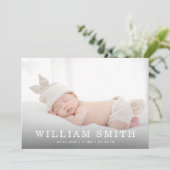 Ankündigung der neuen Baby Birth Card (Stehend Vorderseite)