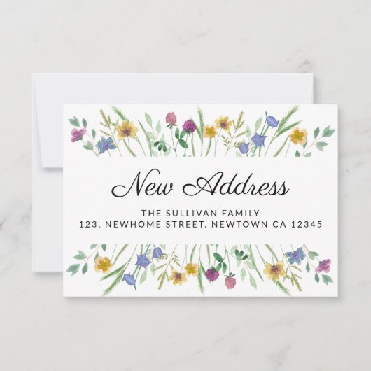 Ankündigung der neuen Minikarte für die Anschrift (Vorderseite)