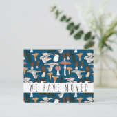 Ankündigung der neuen Zuhause Address Forest Fungi Postkarte (Stehend Vorderseite)