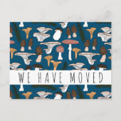 Ankündigung der neuen Zuhause Address Forest Fungi Postkarte (Vorderseite)