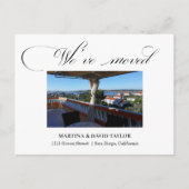 Ankündigung der neuen Zuhause-Adresse Foto-Postkar Postkarte (Vorderseite)