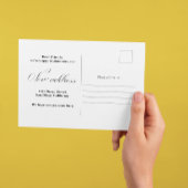 Ankündigung der neuen Zuhause-Adresse Foto-Postkar Postkarte