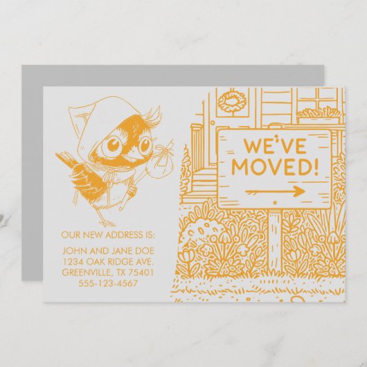 Ankündigung der neuen Zuhause-Adresse individuell  (Vorne/Hinten)