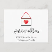 Ankündigung der neuen Zuhause-Adresse Postkarte (Vorderseite)