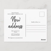 Ankündigung der neuen Zuhause-Adresse Postkarte (Rückseite)
