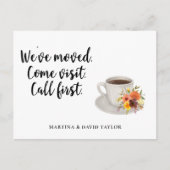 Ankündigung der neuen Zuhause-Adresse Postkarte (Vorderseite)