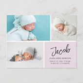 Ankündigung der Neuzeit von Fotos Grid Postkarte (Vorderseite)