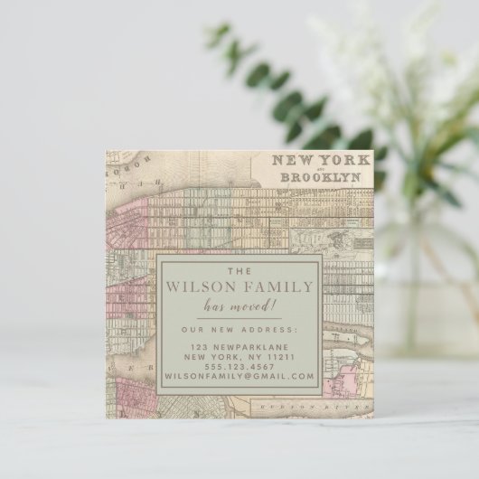 Ankündigung der New York City Antique Map Motion (Stehend Vorderseite)