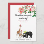 Ankündigung der niedlichen Elefanten-Giraffe-Blume (Vorne/Hinten)