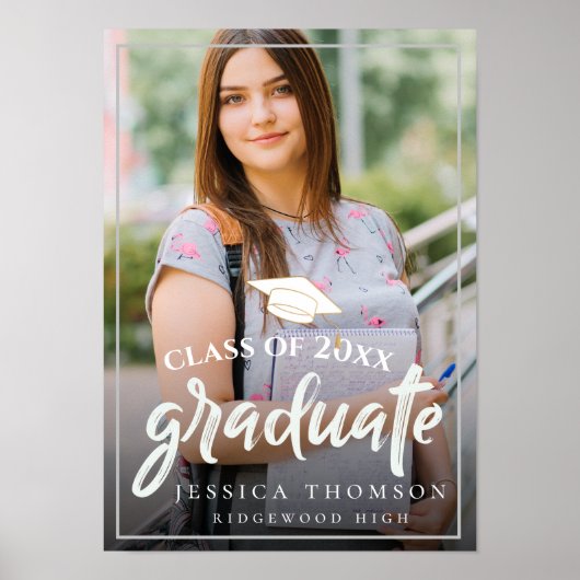 Ankündigung der niedlichen Klasse des Foto-Abschlu Poster (Vorne)