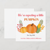 Ankündigung der niedlichen Kürbisschwangerschaft (Vorne/Hinten)