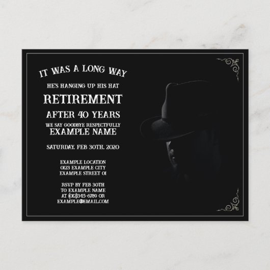 Ankündigung der Pensionierung mit Cowboy in Half S (Vorderseite)