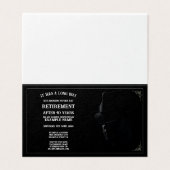 Ankündigung der Pensionierung mit Cowboy in Half S (Außenseite Aufgefaltet)