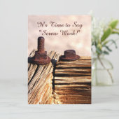 Ankündigung der Pensionierung, Schraubenarbeit (Stehend Vorderseite)