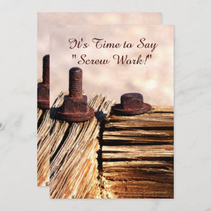 Ankündigung der Pensionierung, Schraubenarbeit