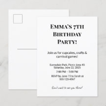 Ankündigung der personalisierten Geburtstagspartei