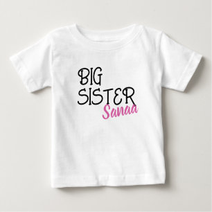 Ankündigung der personalisierten Großen Schwester Baby T-shirt