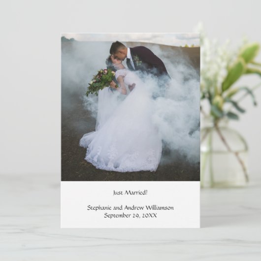 Ankündigung der Personalisierten Hochzeitsfeier vo (Stehend Vorderseite)