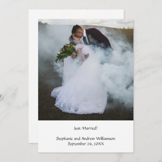 Ankündigung der Personalisierten Hochzeitsfeier vo (Vorne/Hinten)