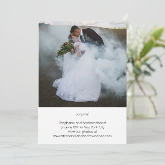 Ankündigung der Personalisierten Hochzeitsfeier vo (Stehend Vorderseite)