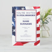 Ankündigung der politischen Kandidatenkampagne Tea (Stehend Vorderseite)