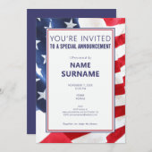 Ankündigung der politischen Kandidatenkampagne Tea (Vorne/Hinten)