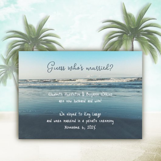 Ankündigung der privaten Hochzeitsfeier