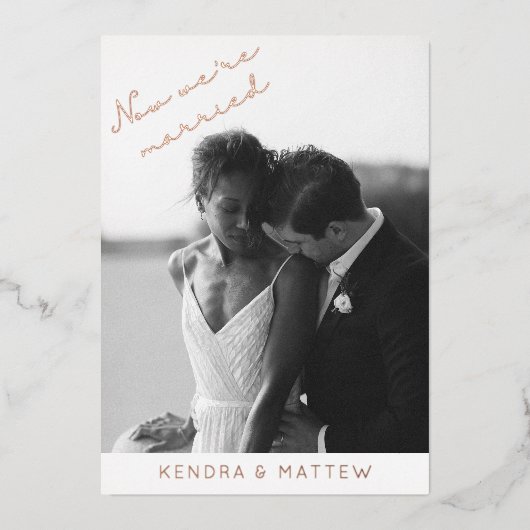 Ankündigung der "Real Foil Modern Wedding Elopemen (Vorderseite)