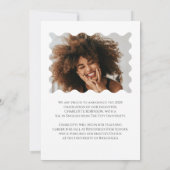 Ankündigung der rosa Bow Graduation Party (Rückseite)