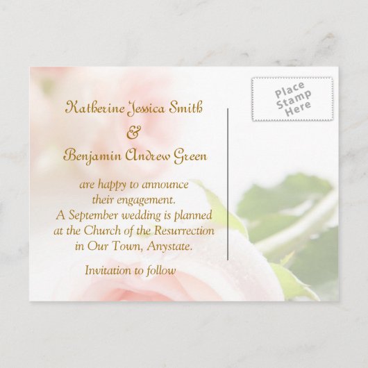 Ankündigung der Rosa-Verlobung (Rückseite)