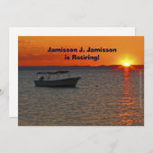 Ankündigung der Ruhestandzeit für das Fischerboot  (Vorne/Hinten)