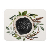 Ankündigung der rustikalen Hochzeit im Herbst Magnet (Horizontal)