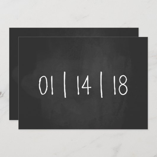 Ankündigung der Schwangerschaft am Abgabetermin (Vorne/Hinten)