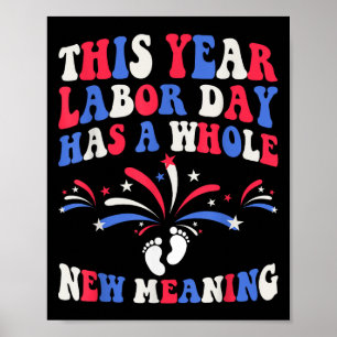 Ankündigung der Schwangerschaft am Arbeitstag schw Poster