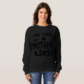 Ankündigung der Schwangerschaft am ersten Mutterta Sweatshirt (Vorne ganz)