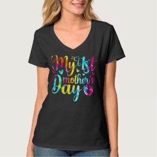 Ankündigung der Schwangerschaft am ersten Mutterta T-Shirt