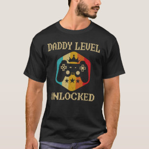 Ankündigung der Schwangerschaft auf Daddy Level un T-Shirt