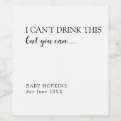 Ankündigung der Schwangerschaft aufgeben Weinetikett (Einzelnes Label)