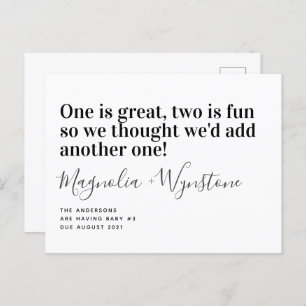 Ankündigung der Schwangerschaft des niedlichen Kin