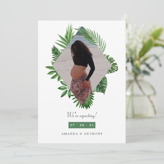 Ankündigung der Schwangerschaft des tropischen Fot (Stehend Vorderseite)