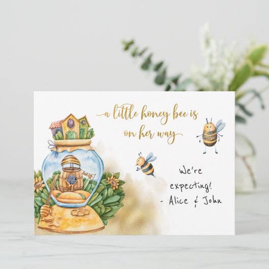 Ankündigung der Schwangerschaft durch Skriptmutter (Stehend Vorderseite)