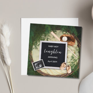 Ankündigung der Schwangerschaft im Baseball-Thema