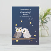 Ankündigung der Schwangerschaft im Eule-Paar (Stehend Vorderseite)