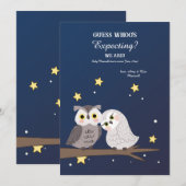 Ankündigung der Schwangerschaft im Eule-Paar (Vorne/Hinten)