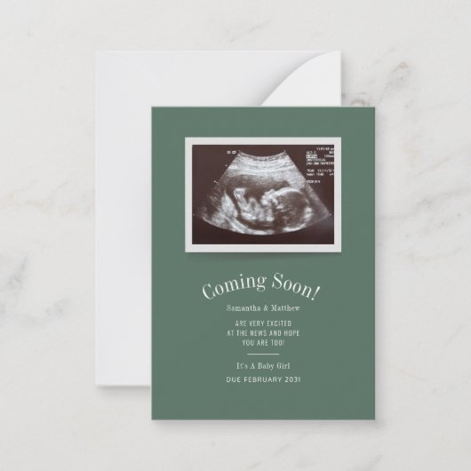 Ankündigung der Schwangerschaft im Kindesalter (Vorderseite)