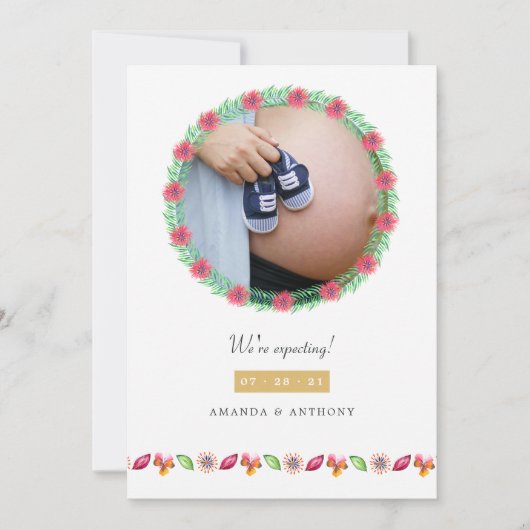 Ankündigung der Schwangerschaft im tropischen Somm (Vorderseite)