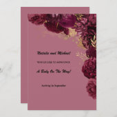 Ankündigung der Schwangerschaft in Burgund und Gol (Vorne/Hinten)