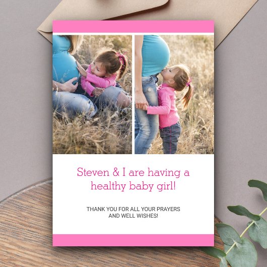 Ankündigung der Schwangerschaft in der modernen sc